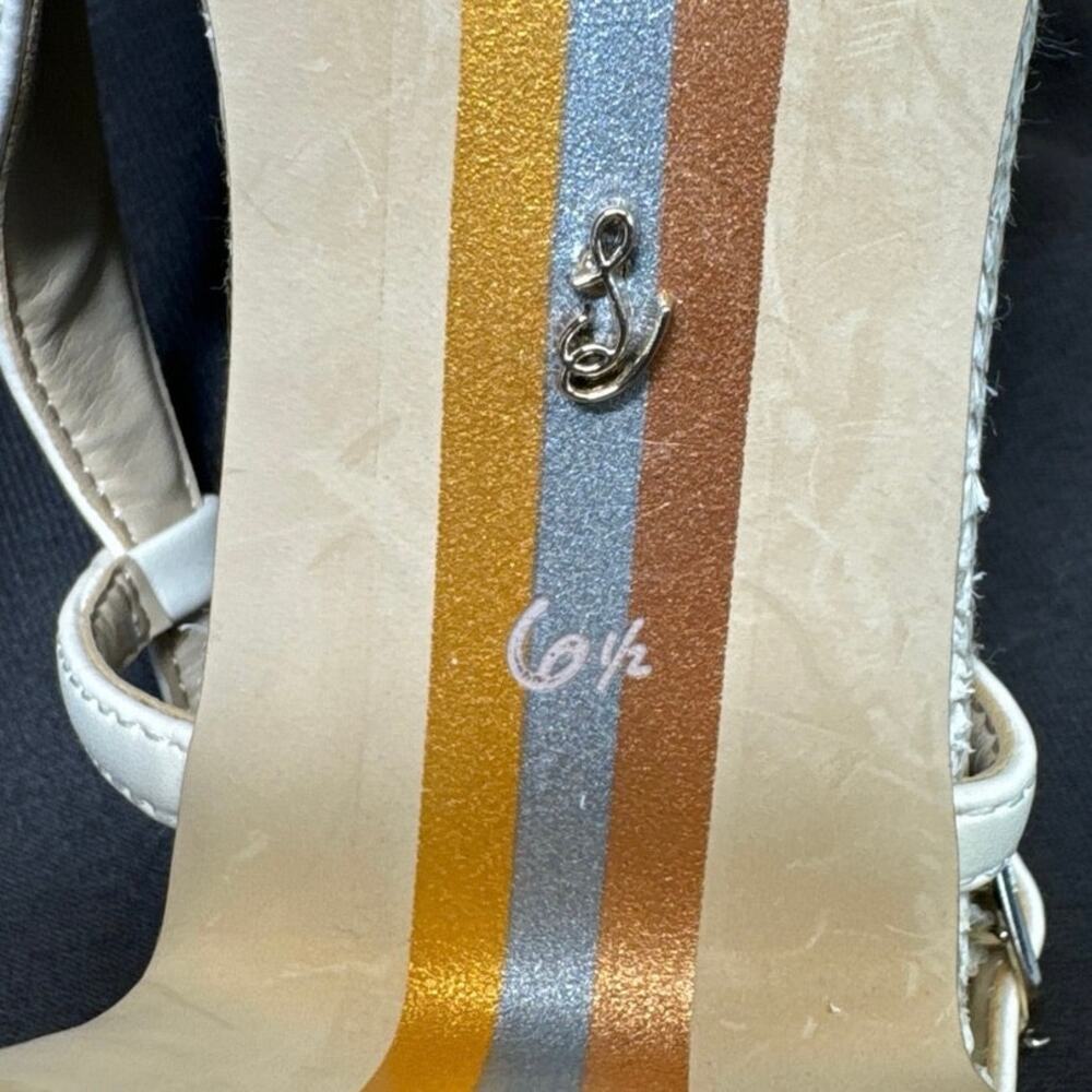 Sam Edelman Tracie Light Natural Straw Jackie-O Sling Back Sandals women sz 6.5 - Picture 6 of 7